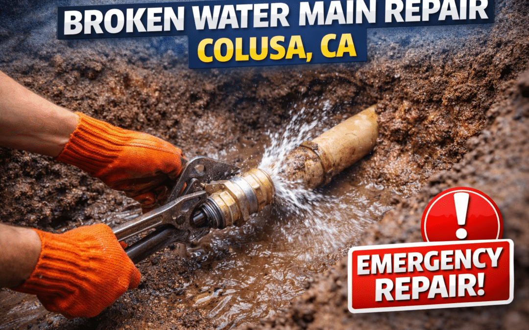 Broken Water Main Repair in Colusa CA for Emergency Water Line Leak