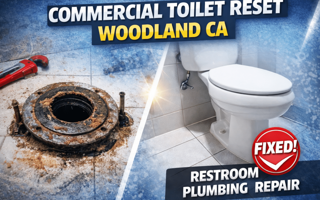 Commercial Toilet Removal & Reset in Woodland CA