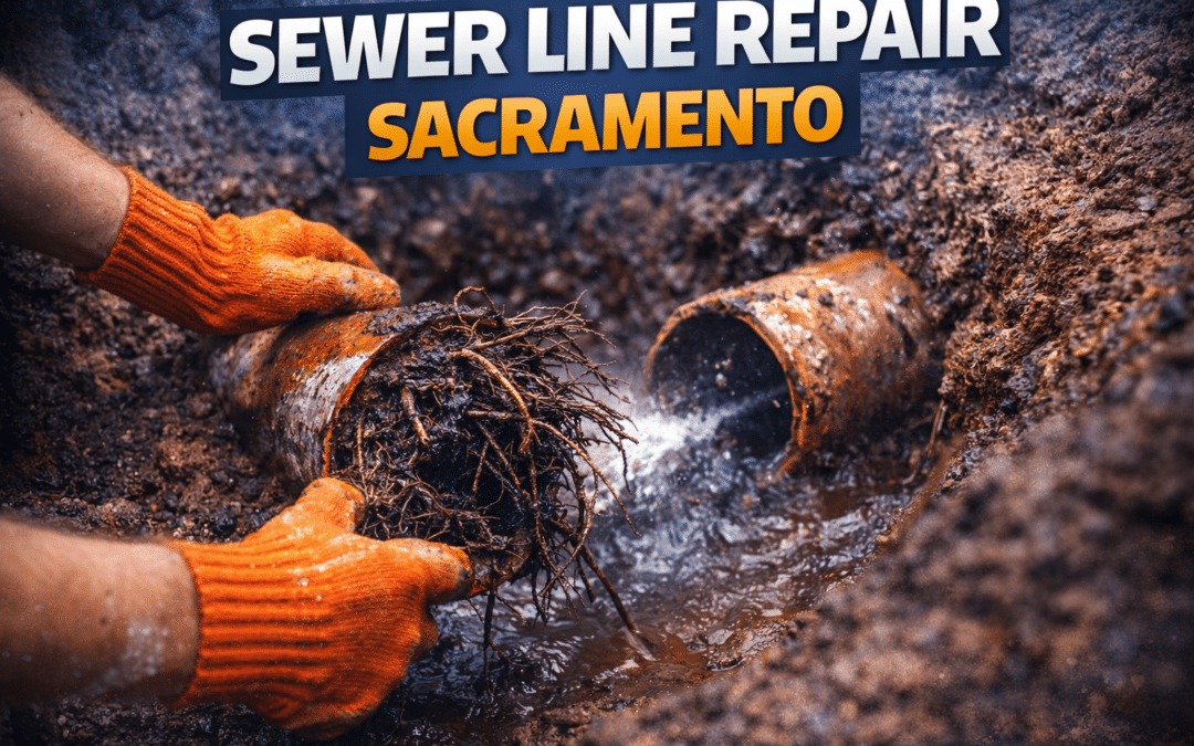 Sewer Line Repair in Sacramento CA for Root Intrusion & Blocked Drain