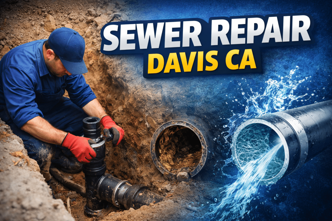 Sewer repair in Davis CA with cleanout installation by McKee Brothers Plumbing